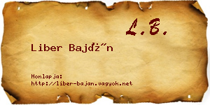Liber Baján névjegykártya